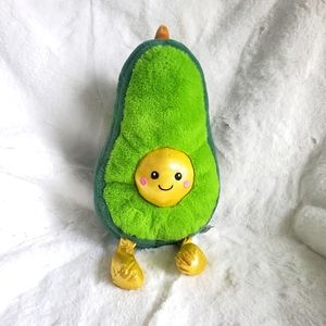 Yu Me Originals Food Plush Yummy Avocado Stuffed Plush NEW 13” Shimmer Legs